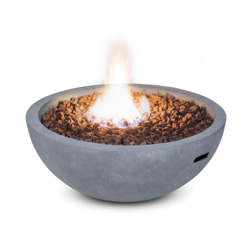 Round Stone Propane Smokeless Fire Pit