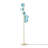 Burness 5-Light 66.9'' Gradient Blue Glass Globes Tree Floor Lamp