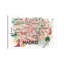 Madrid Spain Illustrated Map With Landmarks And Highlights by Markus & Martina Bleichner - Print on Canvas-63930079-63930084