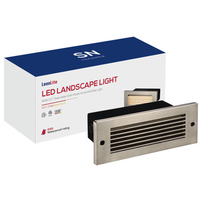 Dimmable Led Step Lights 120-277v, 1800k/2700k/3000k/4000k/5000k Selectable, 4.5w 300lm Stair Light, Ip65 Waterproof, Etl Listed