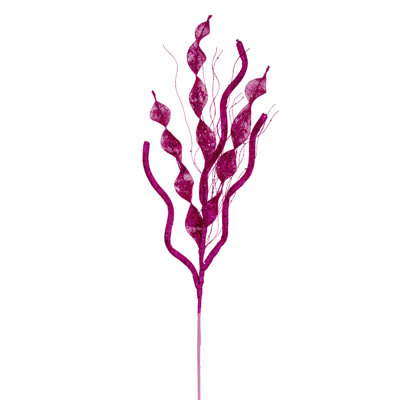 Vickerman 34" Hot Pink Multi Spiral Glitter Spray, 4 per bag.