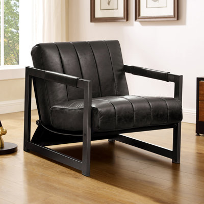 Paynesville 26.75'' W Leather Accent Lounge Chair