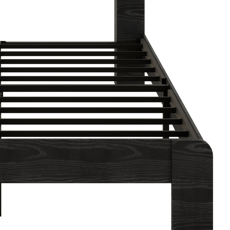 Lit plateforme avec tête de lit à DEL et rangement sous le lit, Lit double