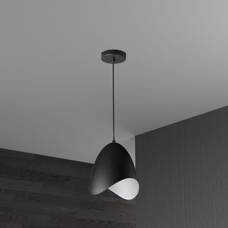 Myra 1 Light Unique / Statement Geometric Pendant, 82" H x 8" W x 8" D, Black