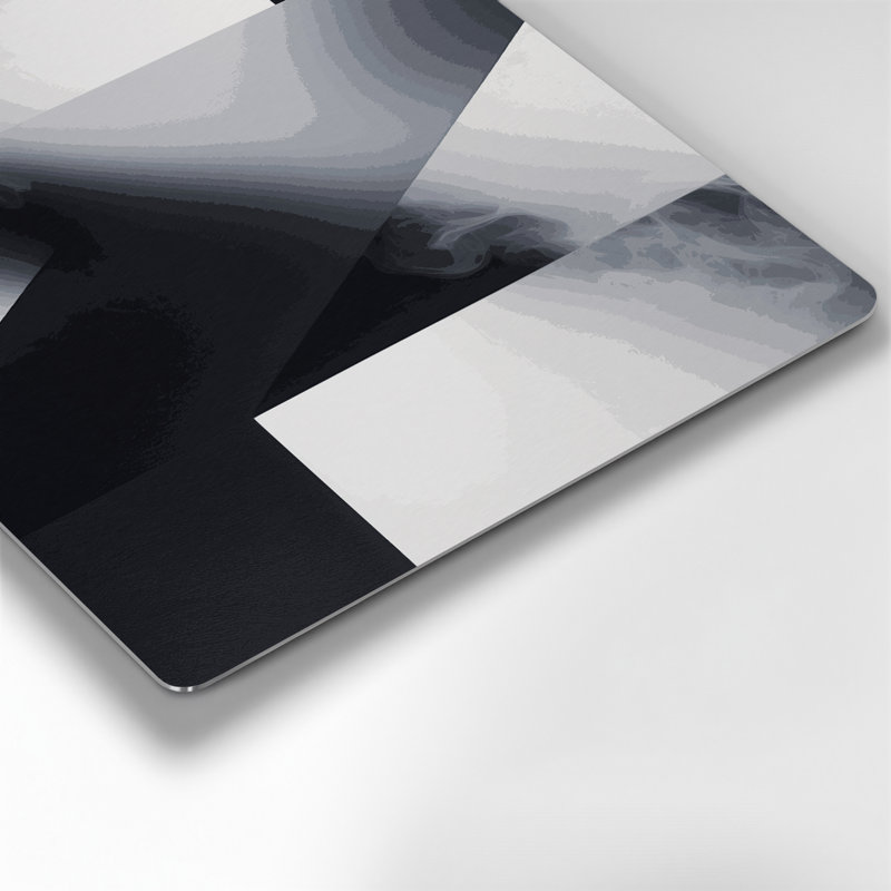 Minimalisme 77, art mural gris en métal, H 8 po x l 8 po