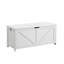 Coffre de rangement, banc de rangement, organisateur de coffre à jouets rétro, banc de rangement d'entrée avec 2 charnières, assemblage facile