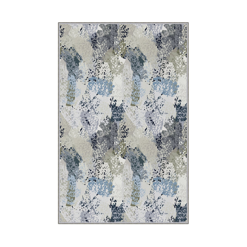 Elegant Hall Carpet, 3D Digital Print Design, 3.9 x 4.9 ft | 100% Polyester, Antibacterial, Non-Slip PVC Dot Underside, Pile Height: 0.04 in, Machine Washable, Perfect for Living Room & Entryway Decor