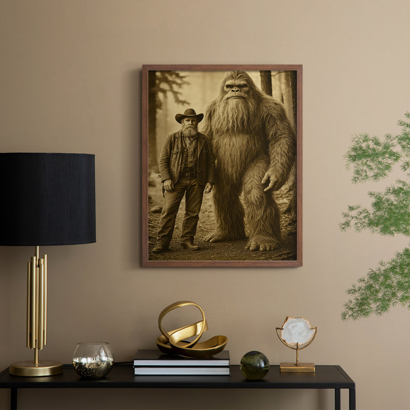 Reproduction encadrée Animal XL - prêt à être accroché, Brun, H 10 po x l 8 po
