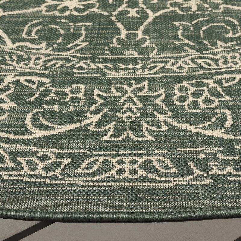 Tapis oriental intérieur / extérieur Inola, Rond 5 pi 3 po