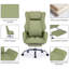 Seaberg Ergonomic PU Leather Office Chair with 3D Kneading Massage, Adjustable Backrest (90°-135°), Folding Armrest, Telescopic Footrest, 360° Swivel & Silent Wheels - Comfort Desk Chair for Work/Gaming/Nap-278122204