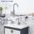 Single Handle Stainless Steel Bar Kitchen Faucet With Swivel Spout And Deckplate-105268415