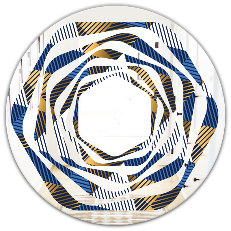Miroir mural Whirl, H 23,6 po x l 23,6 po, Whirl Luxury Waves V