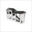 Removable Tray Wooden Outdoor Rabbit Hutch With Running Cage, Durable And Easy To Clean For Pet Safety And Comfort