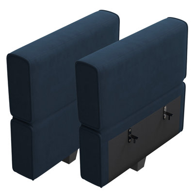 Velvet & Terry Fabric Adjustable 2 Arms, Armrest Backrest for Modular Sofa