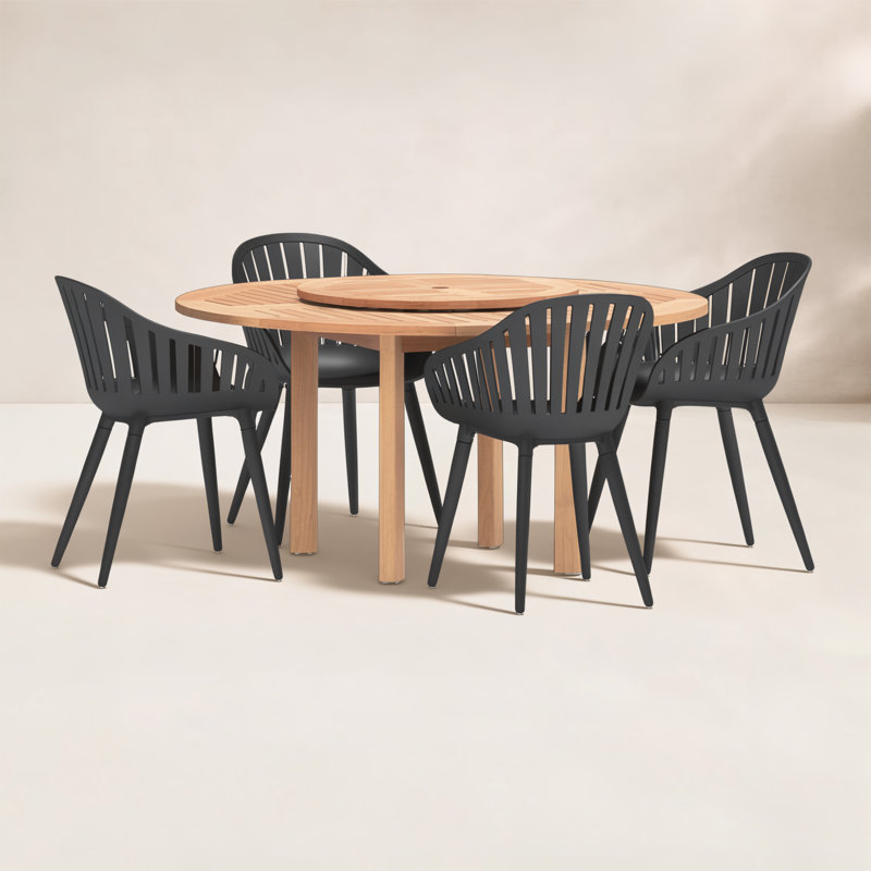 Ensemble de salle à manger Anautica, Noir