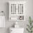 Caleb Removable Two-Door Wall Cabinet with Glass Mosaic Doors, Adjustable Shelf for Bathroom or Home Storage-926225238