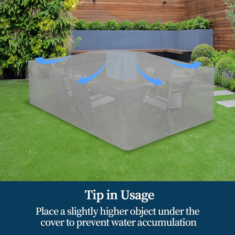 Rectangle Patio Furniture Cover Waterproof Outdoor Dining Table And Chair Cover Anti-UV Outside Sectional Sofa Set Covers