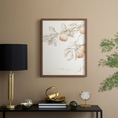 Impression florale vintage encadrée XL - bois massif