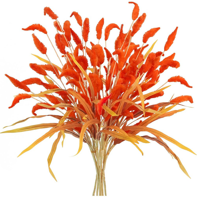 8 pièces de tiges de fleurs d'automne artificielles, ...