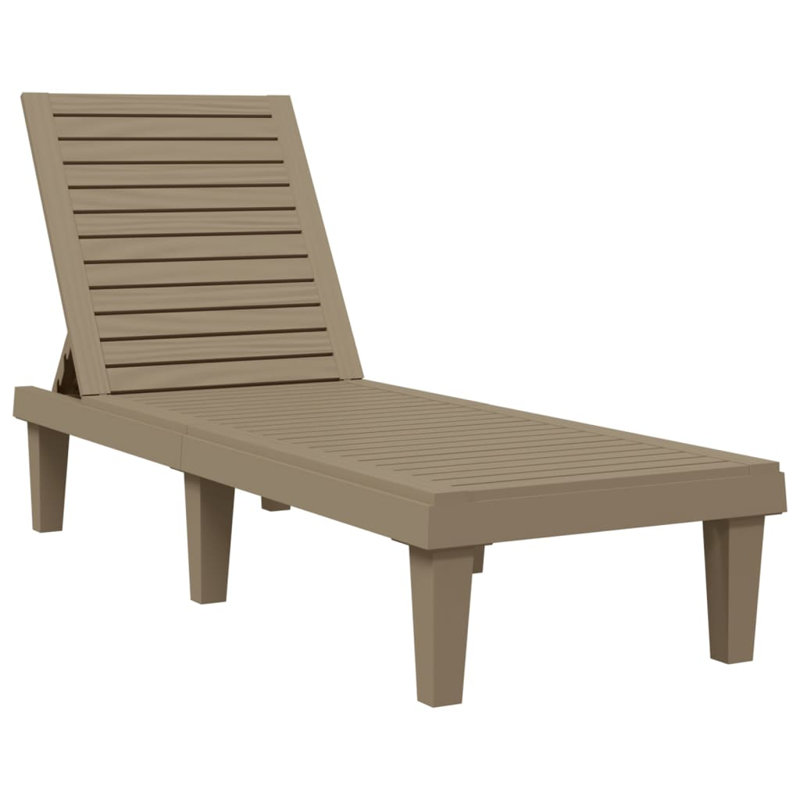 Outdoor Chaise Lounge, Light Brown