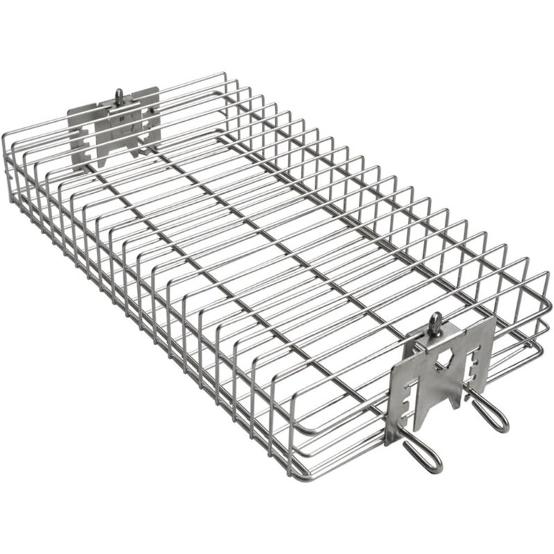 Le panier à rôtissoire à rôtir à broche plate 6042 en acier inoxydable 6042 convient à tout barbecue, convient aux hexagones de 1/2 po, hexagone de 3/8 po, carré de 3/8 po et de rôtissoire carrée de 5/16 po
