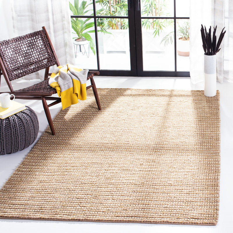 Ferrera Handmade Hand Woven Beige / Multi Area Rug, Rectangle 5' x 8'