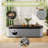 Cat Litter Box Enclosure for Indoor Cats, Hidden Litter Box Furniture with Round Lift-up Door-1368320054