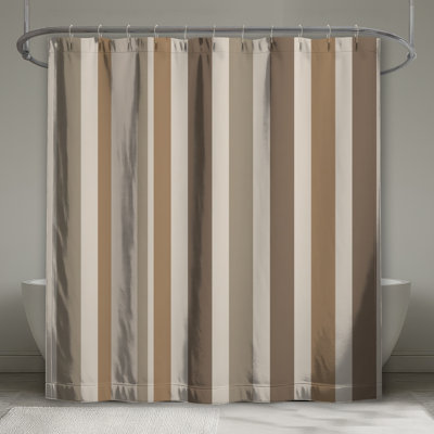 Rideau de douche à rayures - Motif de décor de salle de bain moderne