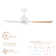 Bali Smart 5-Blade 52in Ceiling Fan 2700K-6000K CCT Selectable LED Light Kit with Remote Control and Hardware with Reversible Blades in Weathered Wood or Works With iOS or Android App