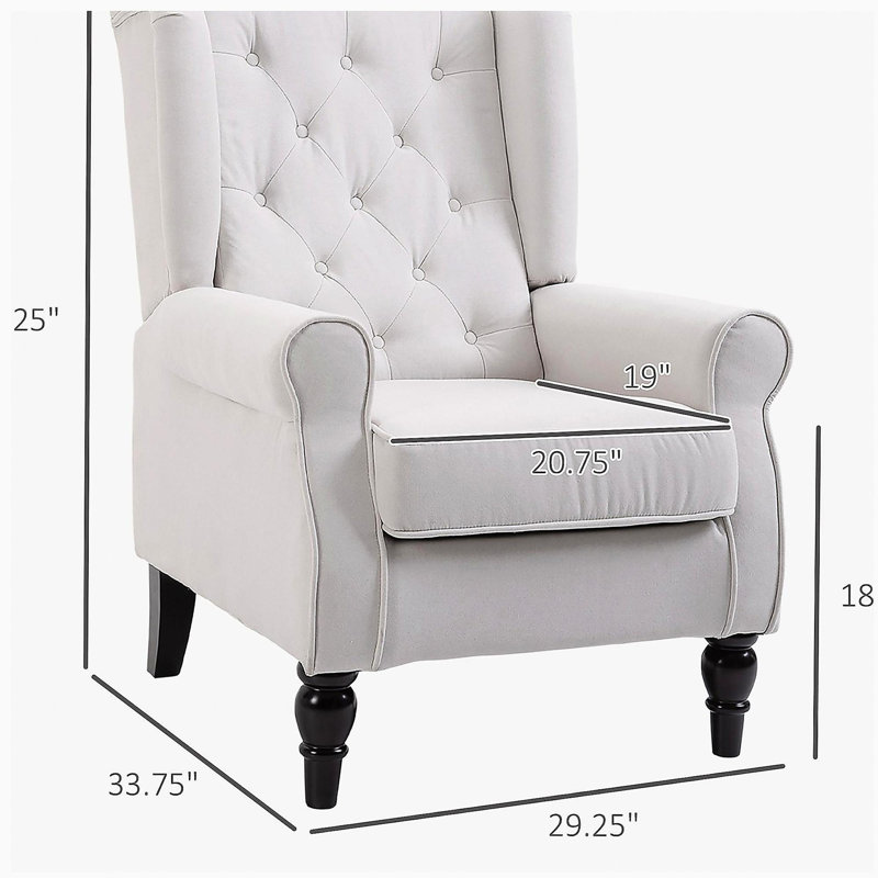 Fauteuil d'appoint HOMcom, Crème