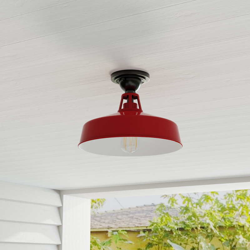 Plafonnier semi-encastré d'extérieur Petties, Rouge