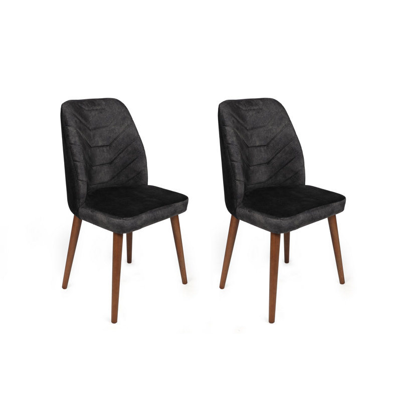 Ensemble de chaises (2 pièces), Anthracite, Brun