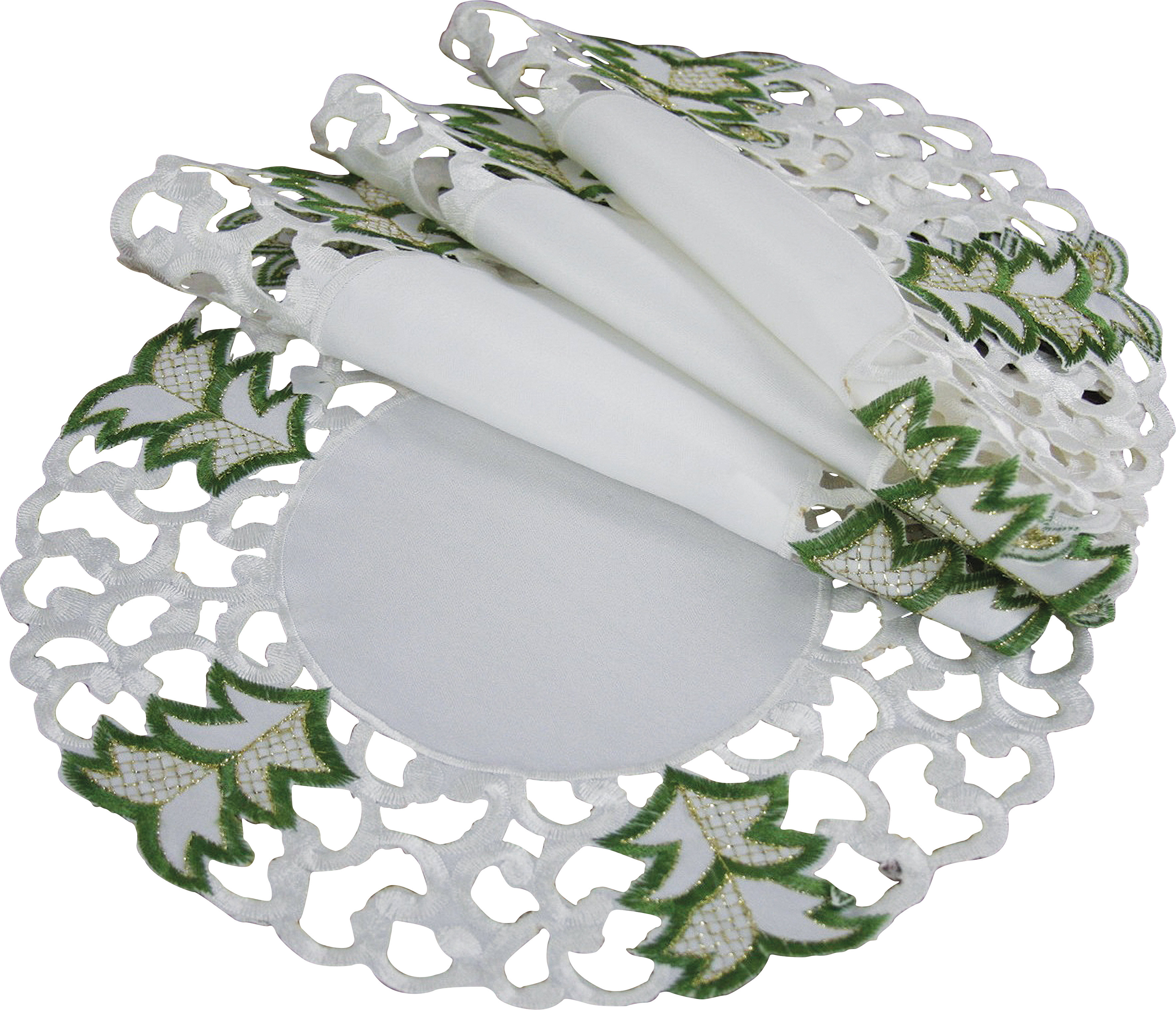 Botanica Embroidered Round Placemat Terracotta