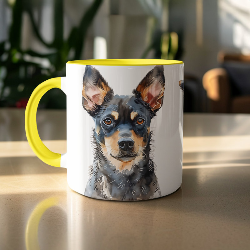 Mug, 4, Yellow