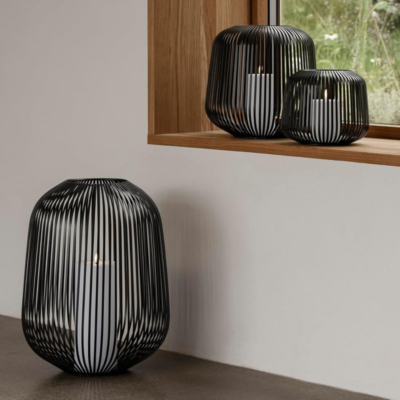 Lito Other Corner Lantern, Brown, 27 cm H x 28 cm W x 28 cm D