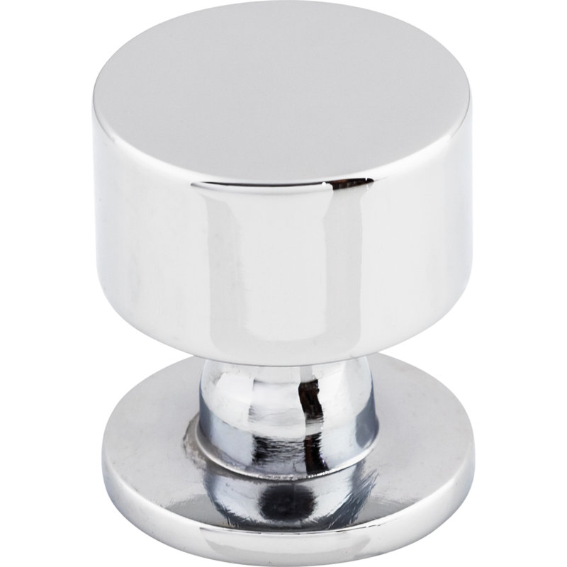 Lily Round Cabinet Knob, Polished Chrome, 1 1/8" Knob Diameter