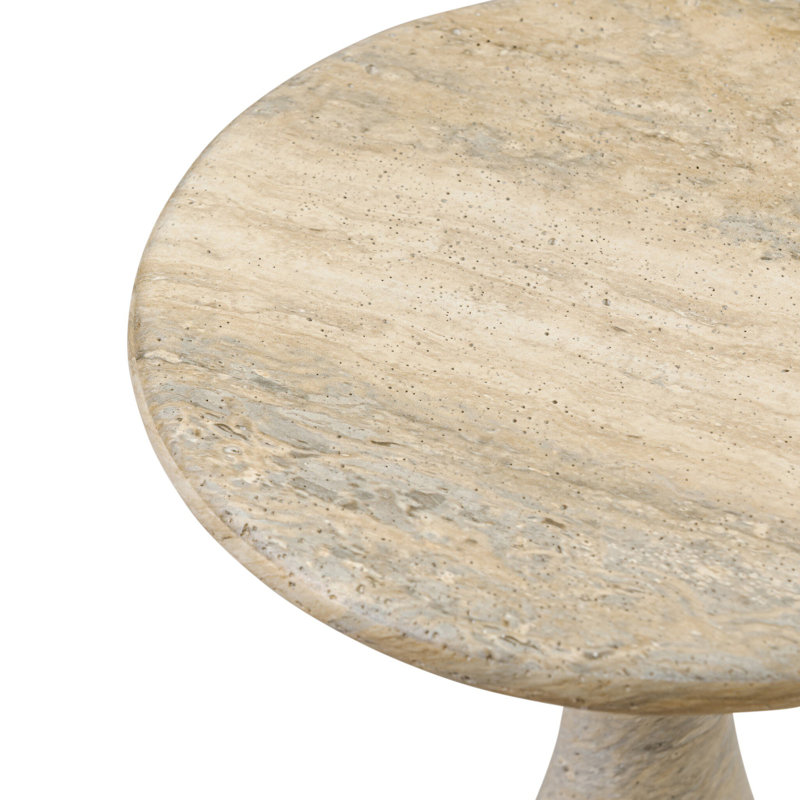 Cora End Table, Textured Sandy Gray