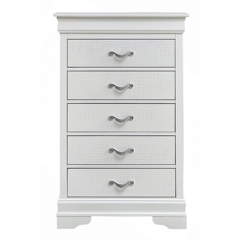 Commode à tiroirs, commode Lorana, Blanc