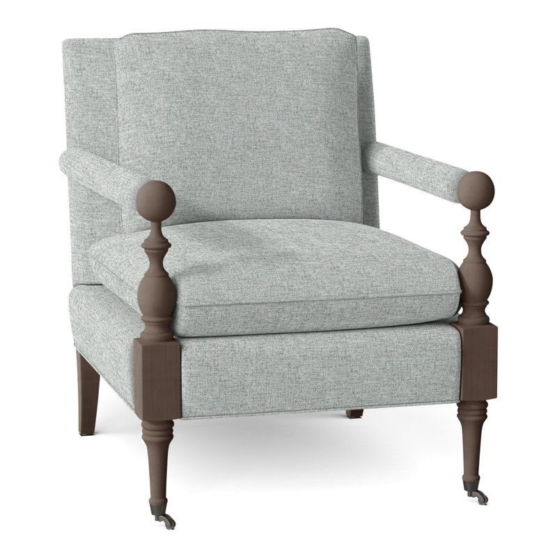 Leslie Armchair, 3160 Platinum, Hazelnut