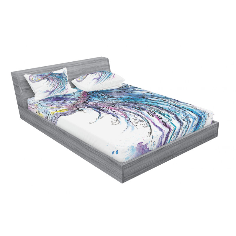 Drap-housse en microfibre Art Ocean