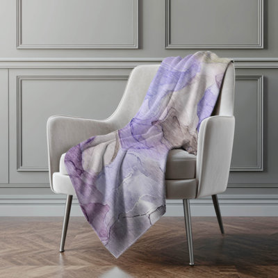 Addison Machine Washable Sherpa Watercolors Throw Blanket