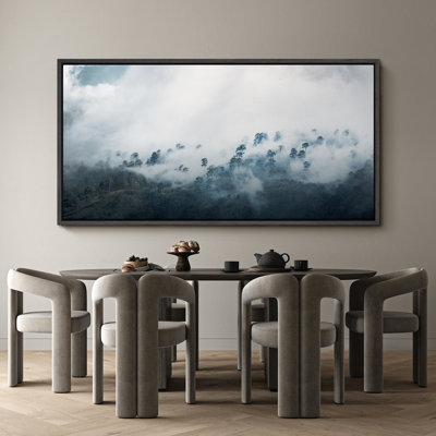 Misty Mountain Forest Landscape, reproduction d'art sur toile