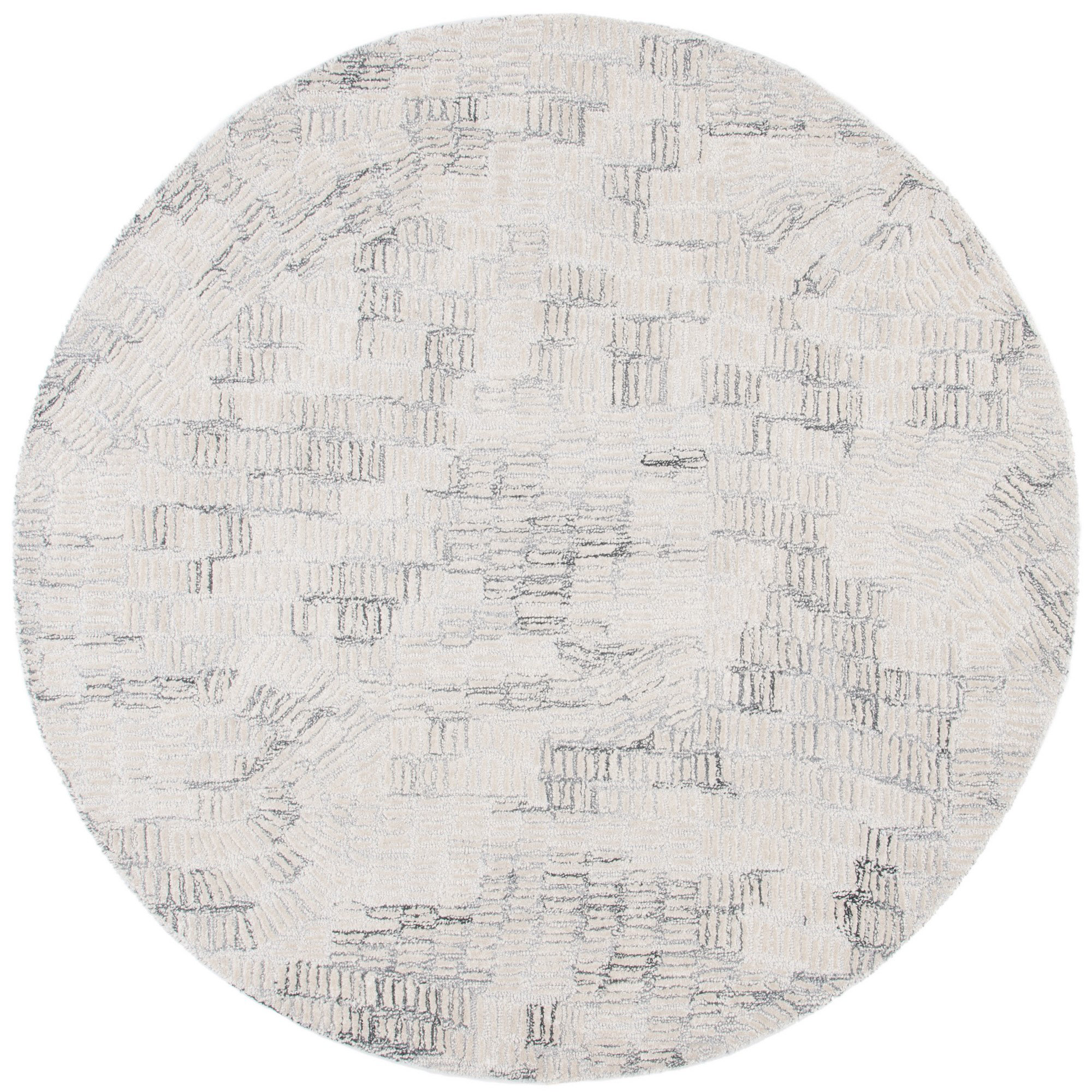 Joss & Main Audrina Abstract Hand Tufted Area Rug in Gray/Ivory | Wayfair