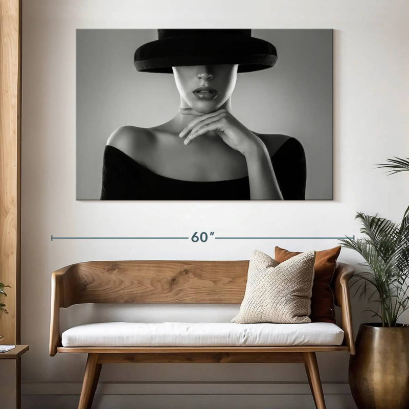 Portrait de femme Leisha Noir, H 34 po x l 51 po
