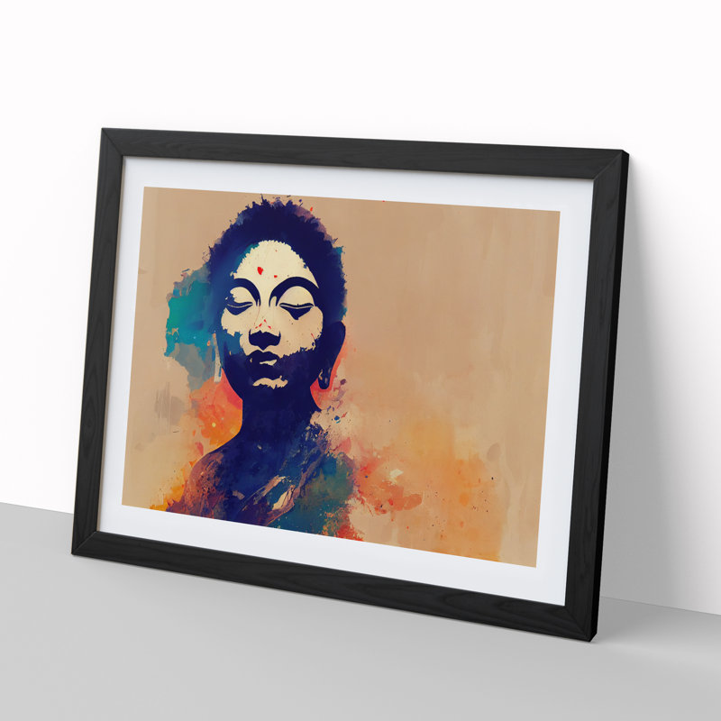 XH1022-10287X Woman - Single Picture Frame Print, Black , 46cm H x 64cm W