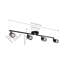 Projecteur de plafond linéaire à 4 lumières 33,22 po avec 4 ampoules 8 W GU10 3000K-130523580
