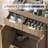 Fluted Buffet Cabinet, Sideboard Cabinet With 2 Drawers & 2 Doors, Adjustable Shelves Storage Sideboard For Kitchen, Dining Room, Entryway, Living Room(2pcs)-1612646530