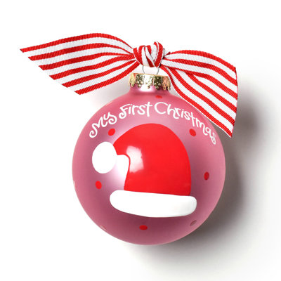 Ornement boule de verre my first christmas