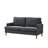  Transitional Modern Upholstered Loveseat with Square Arms – Plush 2-Seater Sofa, Perfect for Small Spaces-902204768