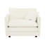 1 + 1 + 3 sièges blanc: revêtement en chenille, base en bois massif, salon moderne de 3 po en bois, tissu, rembourrage relaxant